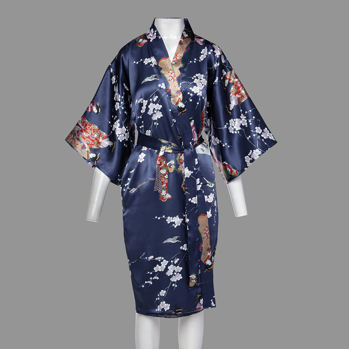 Silk navy blue kimono | Takane Design